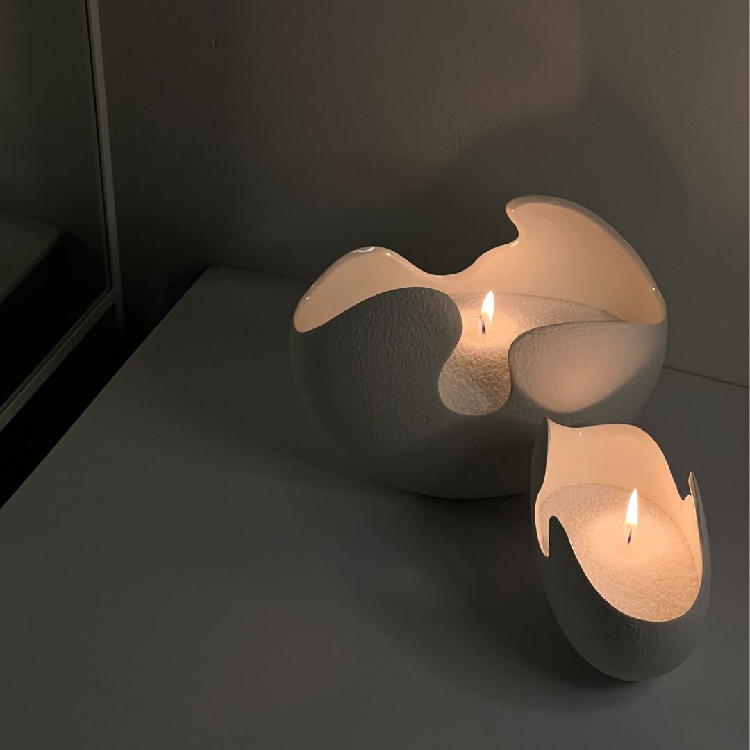 Modern Ceramic Vase (Set) - FLAMMÉ Candle Dust