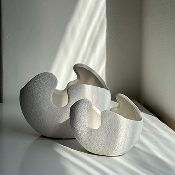 Modern Ceramic Vase (Set) - FLAMMÉ Candle Dust