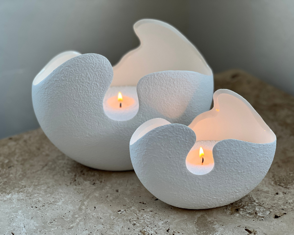 Modern Ceramic Vase (Set) - FLAMMÉ Candle Dust